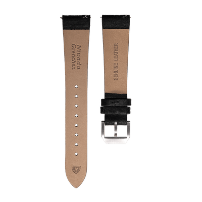 Black Leather Strap - Nivada Grenchen