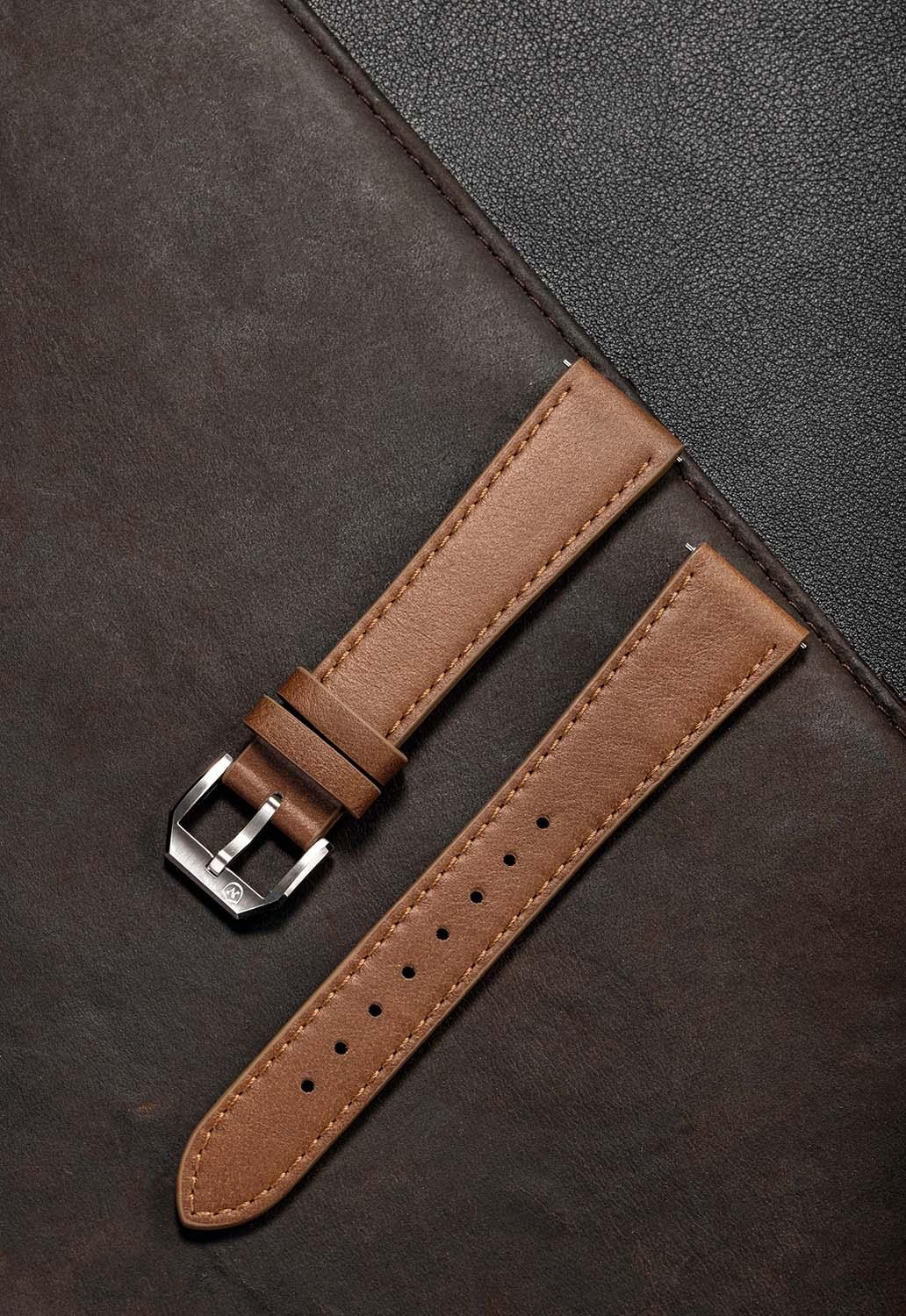 Brown Leather Classic Strap - Nivada Grenchen