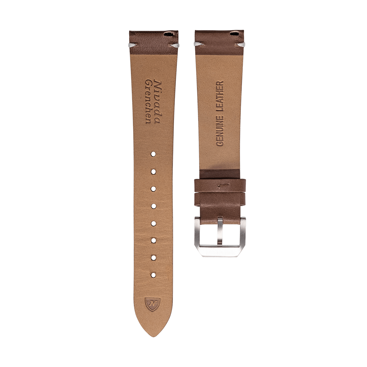 Brown Leather Strap - Nivada Grenchen