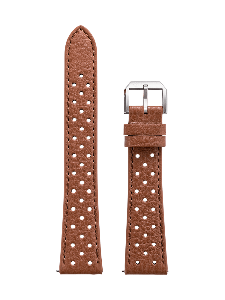 Brown Racing Strap - Nivada Grenchen