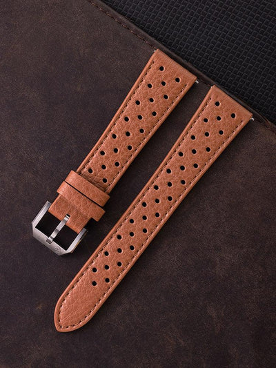 Brown Racing Strap - Nivada Grenchen