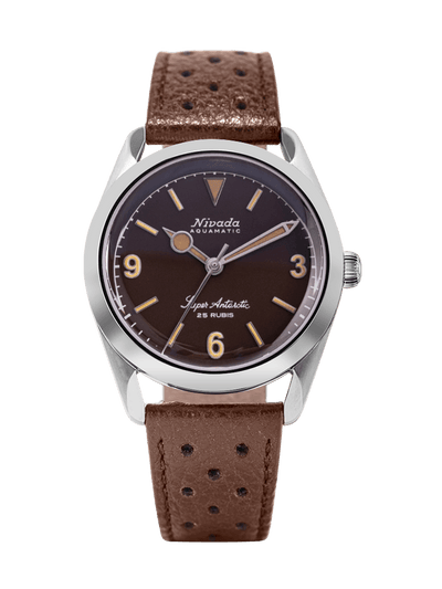 Brown Racing Strap - Nivada Grenchen