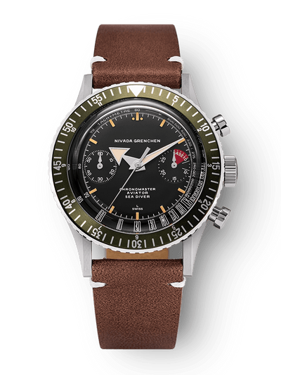 Chronomaster Aviator Sea Diver - Red/Green/Blue & Gmt Bezels - Nivada Grenchen