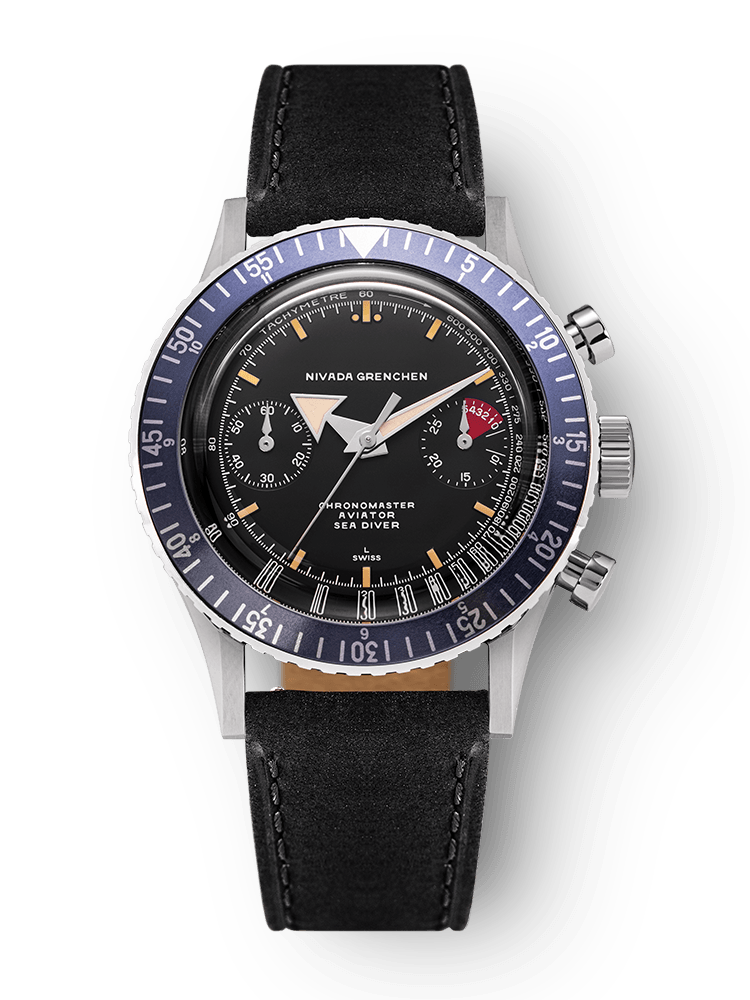 Chronomaster Aviator Sea Diver - Red/Green/Blue & Gmt Bezels - Nivada Grenchen