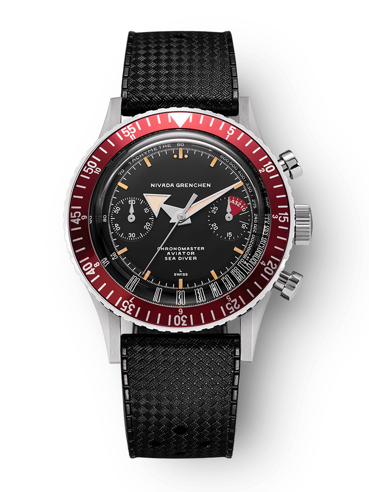 Chronomaster Aviator Sea Diver - Red/Green/Blue & Gmt Bezels - Nivada Grenchen