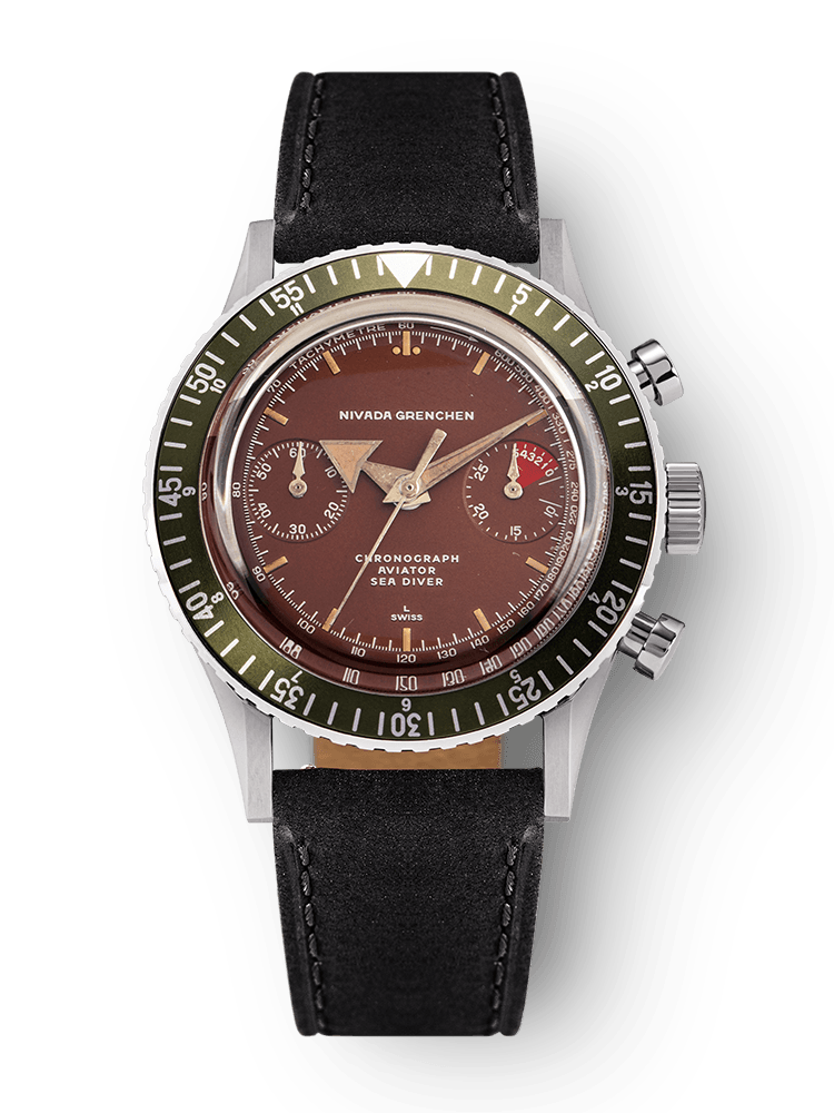 Chronomaster Aviator Sea Diver - Red/Green/Blue & Gmt Bezels - Nivada Grenchen