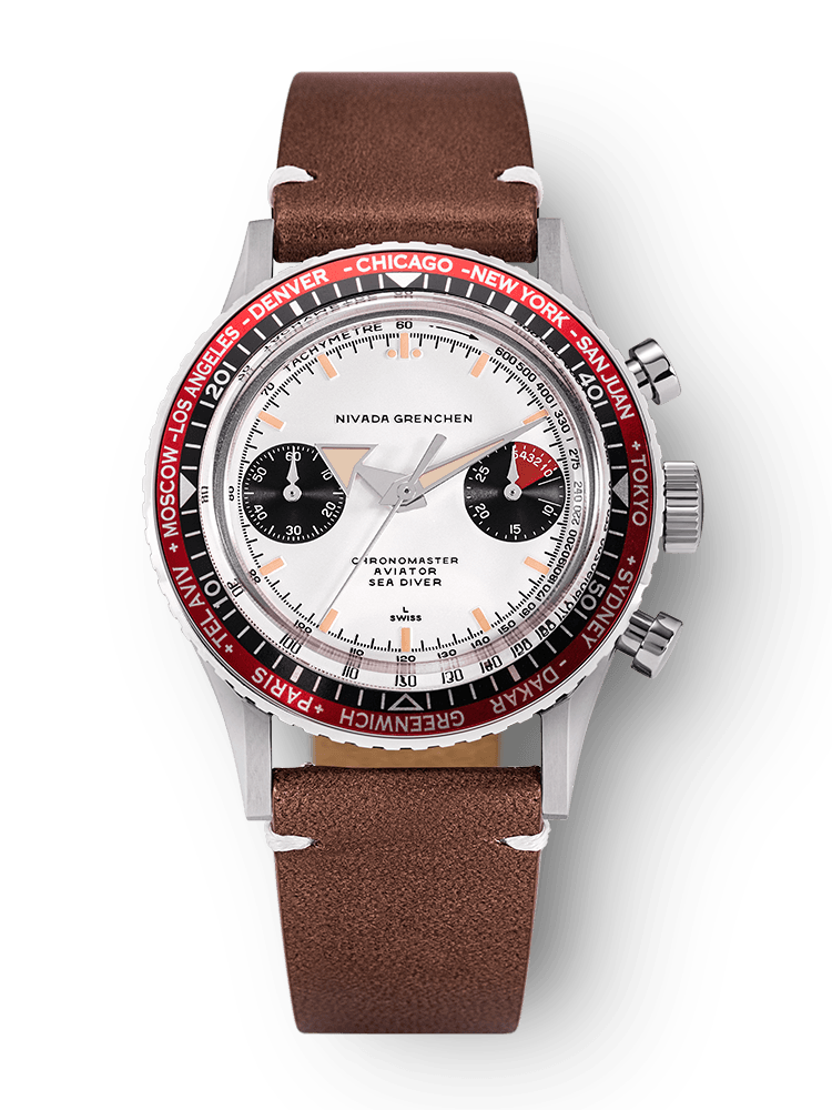 Chronomaster Aviator Sea Diver - Red/Green/Blue & Gmt Bezels - Nivada Grenchen