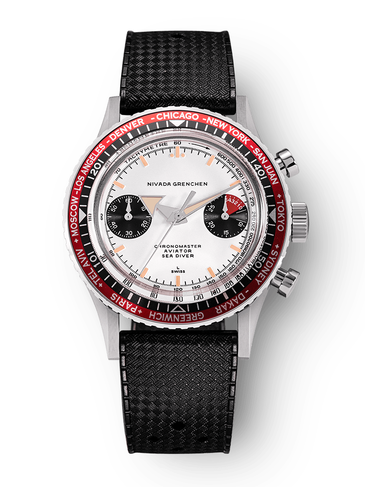 Chronomaster Aviator Sea Diver - Red/Green/Blue & Gmt Bezels - Nivada Grenchen