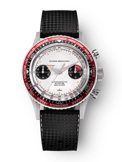 Chronomaster Aviator Sea Diver - Red/Green/Blue & Gmt Bezels - Nivada Grenchen