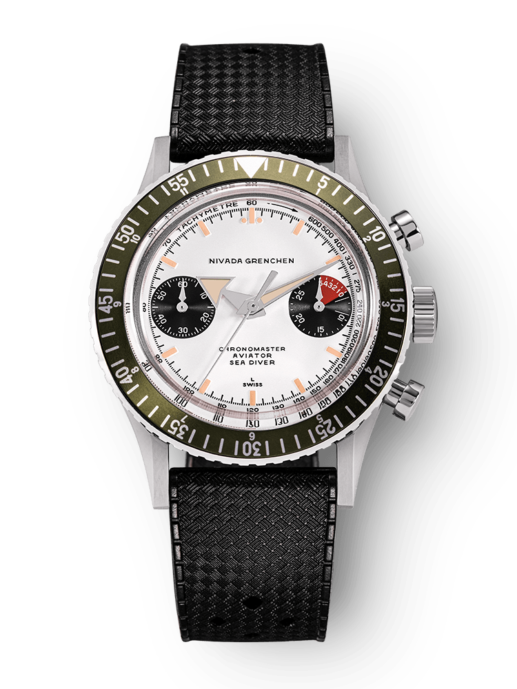 Chronomaster Aviator Sea Diver - Red/Green/Blue & Gmt Bezels - Nivada Grenchen