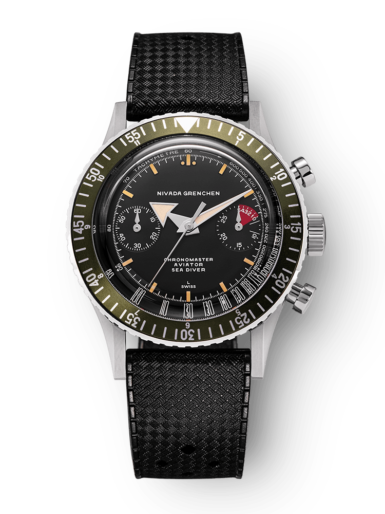 Chronomaster Aviator Sea Diver - Red/Green/Blue & Gmt Bezels - Nivada Grenchen