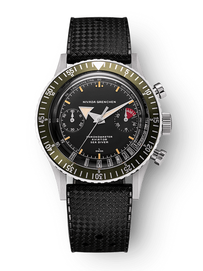 Chronomaster Aviator Sea Diver - Red/Green/Blue & Gmt Bezels - Nivada Grenchen