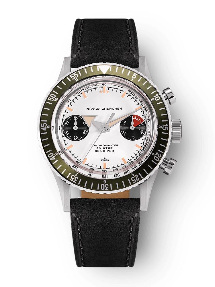 Chronomaster Aviator Sea Diver - Red/Green/Blue & Gmt Bezels - Nivada Grenchen