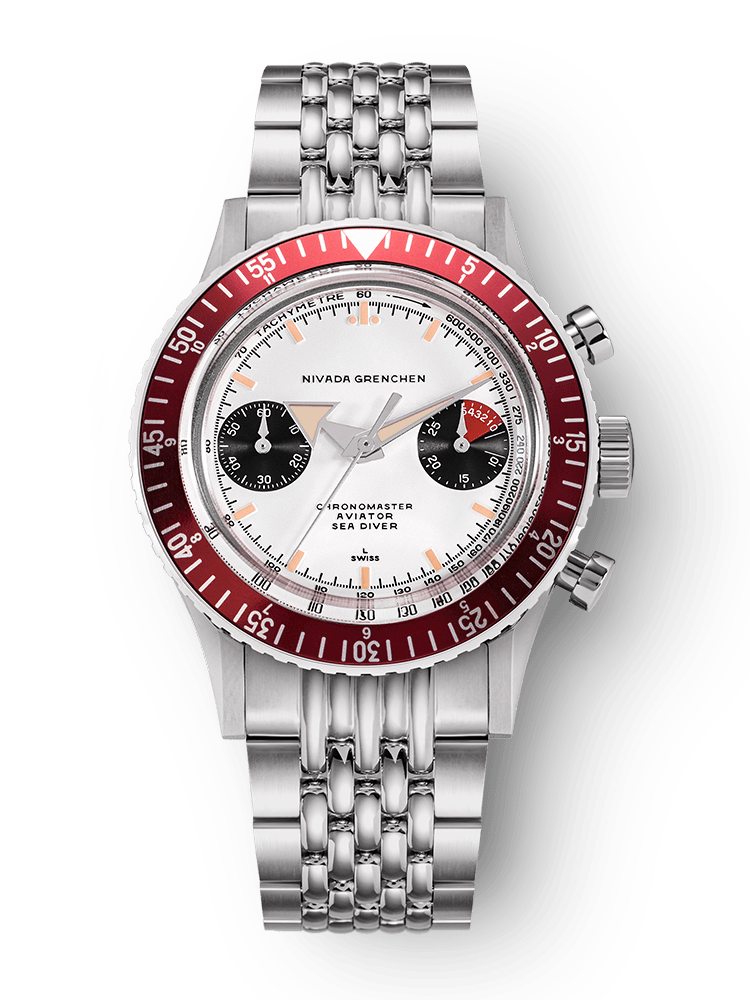 Chronomaster Aviator Sea Diver - Red/Green/Blue & Gmt Bezels - Nivada Grenchen