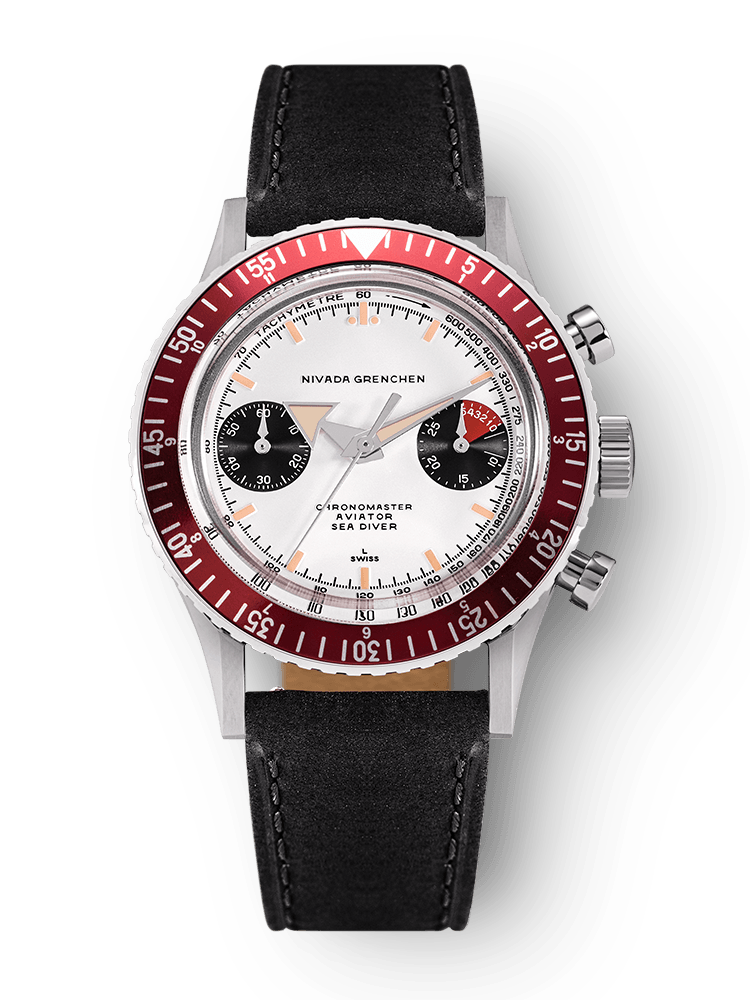 Chronomaster Aviator Sea Diver - Red/Green/Blue & Gmt Bezels - Nivada Grenchen