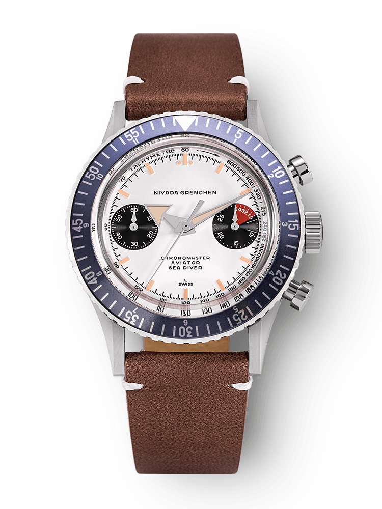 Chronomaster Aviator Sea Diver - Red/Green/Blue & Gmt Bezels - Nivada Grenchen