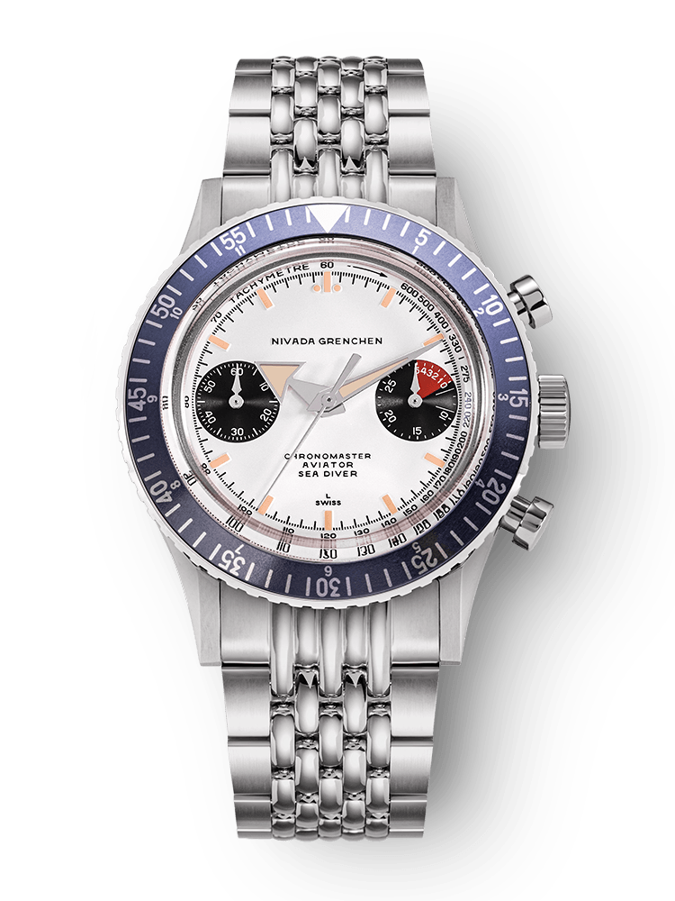 Chronomaster Aviator Sea Diver - Red/Green/Blue & Gmt Bezels - Nivada Grenchen