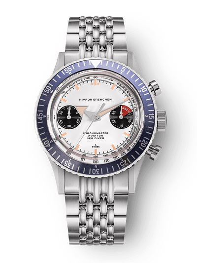 Chronomaster Aviator Sea Diver - Red/Green/Blue & Gmt Bezels - Nivada Grenchen