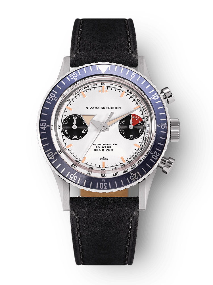 Chronomaster Aviator Sea Diver - Red/Green/Blue & Gmt Bezels - Nivada Grenchen