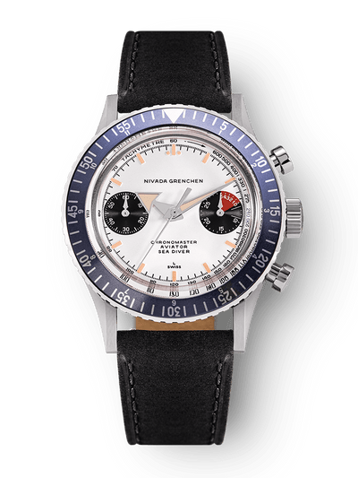 Chronomaster Aviator Sea Diver - Red/Green/Blue & Gmt Bezels - Nivada Grenchen