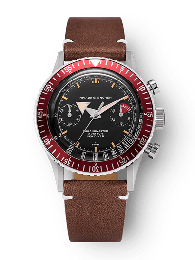 Chronomaster Aviator Sea Diver - Red/Green/Blue & Gmt Bezels - Nivada Grenchen