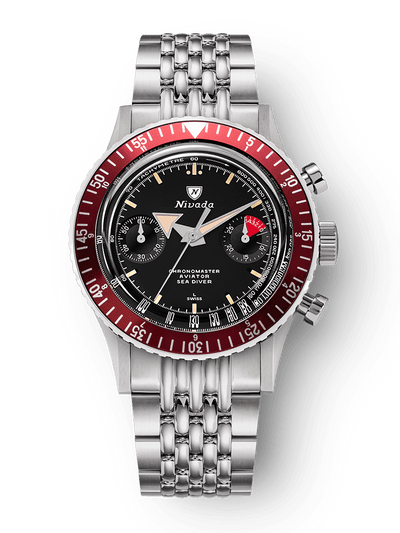 Chronomaster Aviator Sea Diver - Red/Green/Blue & Gmt Bezels - Nivada Grenchen