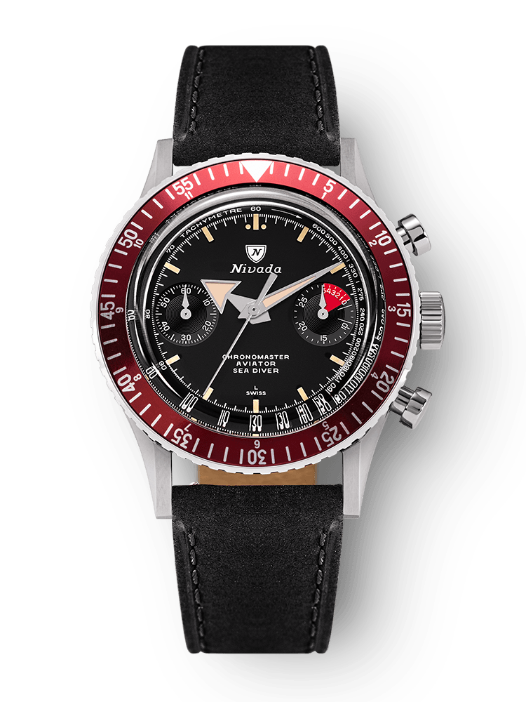 Chronomaster Aviator Sea Diver - Red/Green/Blue & Gmt Bezels - Nivada Grenchen