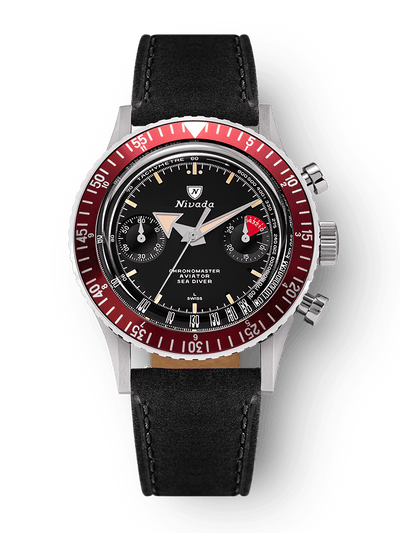 Chronomaster Aviator Sea Diver - Red/Green/Blue & Gmt Bezels - Nivada Grenchen