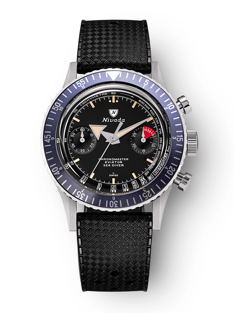 Chronomaster Aviator Sea Diver - Red/Green/Blue & Gmt Bezels - Nivada Grenchen