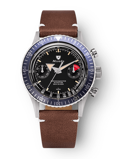 Chronomaster Aviator Sea Diver - Red/Green/Blue & Gmt Bezels - Nivada Grenchen