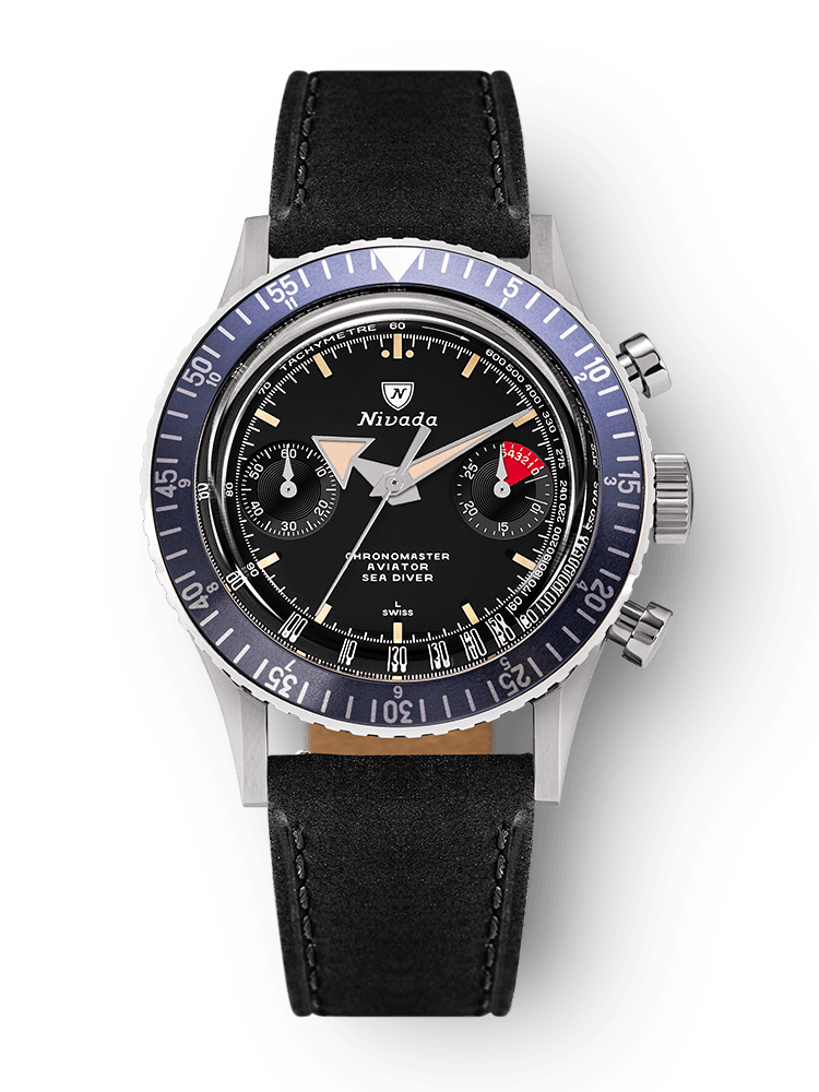 Chronomaster Aviator Sea Diver - Red/Green/Blue & Gmt Bezels - Nivada Grenchen