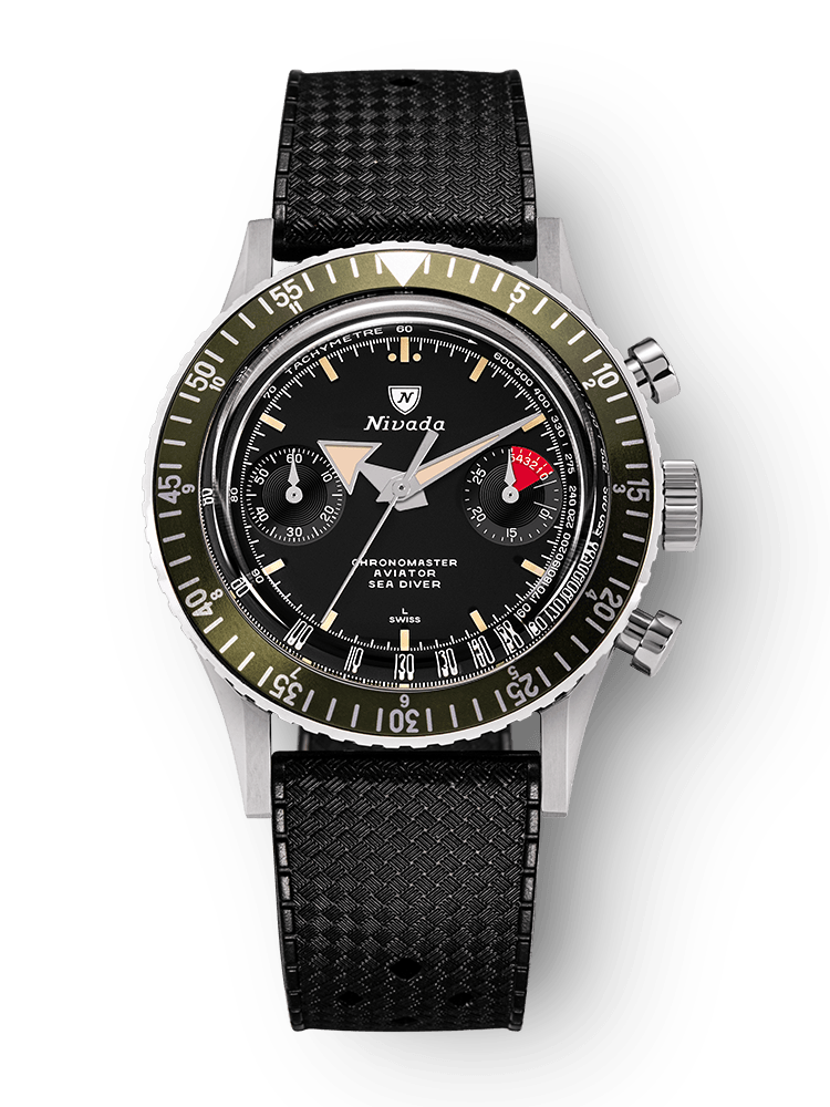 Chronomaster Aviator Sea Diver - Red/Green/Blue & Gmt Bezels - Nivada Grenchen