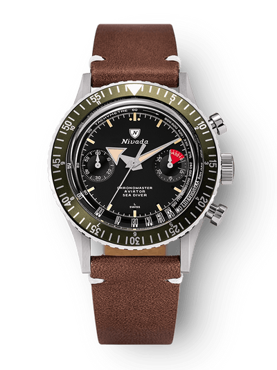 Chronomaster Aviator Sea Diver - Red/Green/Blue & Gmt Bezels - Nivada Grenchen