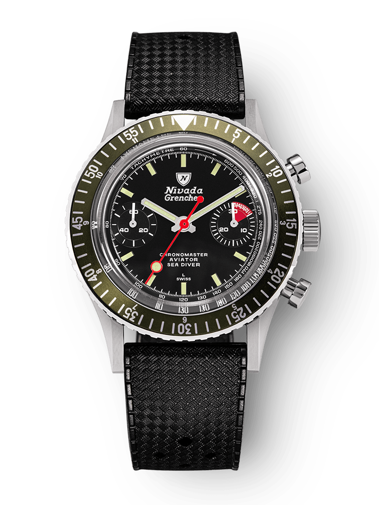 Chronomaster Aviator Sea Diver - Red/Green/Blue & Gmt Bezels - Nivada Grenchen