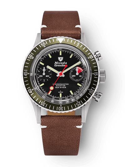 Chronomaster Aviator Sea Diver - Red/Green/Blue & Gmt Bezels - Nivada Grenchen