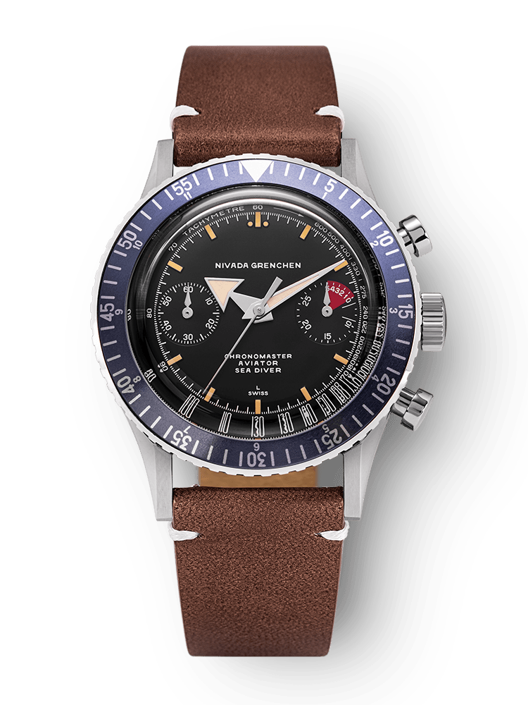 Chronomaster Aviator Sea Diver - Red/Green/Blue & Gmt Bezels - Nivada Grenchen