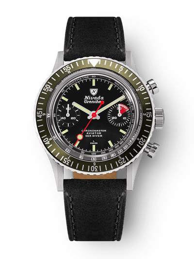 Chronomaster Aviator Sea Diver - Red/Green/Blue & Gmt Bezels - Nivada Grenchen