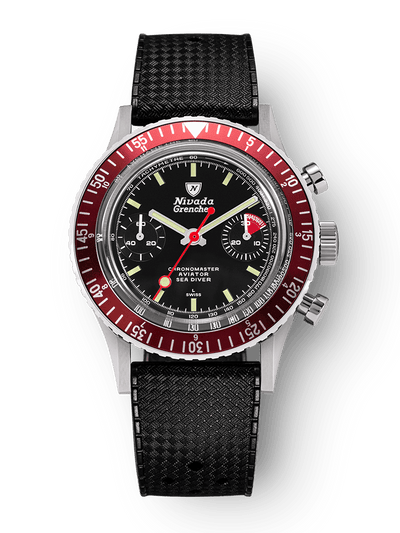 Chronomaster Aviator Sea Diver - Red/Green/Blue & Gmt Bezels - Nivada Grenchen