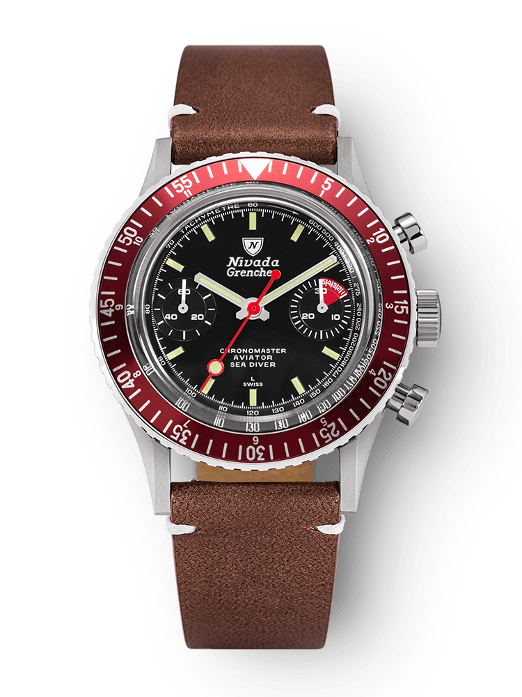 Chronomaster Aviator Sea Diver - Red/Green/Blue & Gmt Bezels - Nivada Grenchen