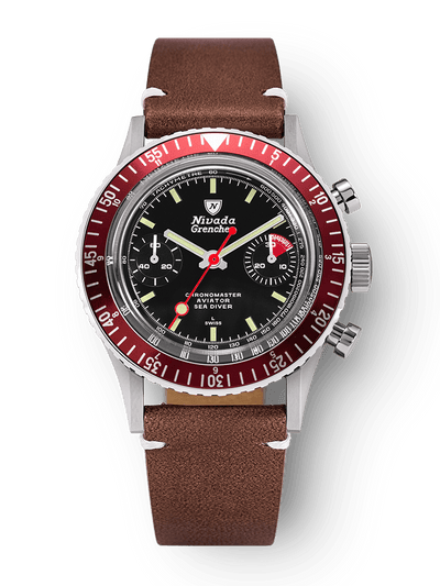 Chronomaster Aviator Sea Diver - Red/Green/Blue & Gmt Bezels - Nivada Grenchen