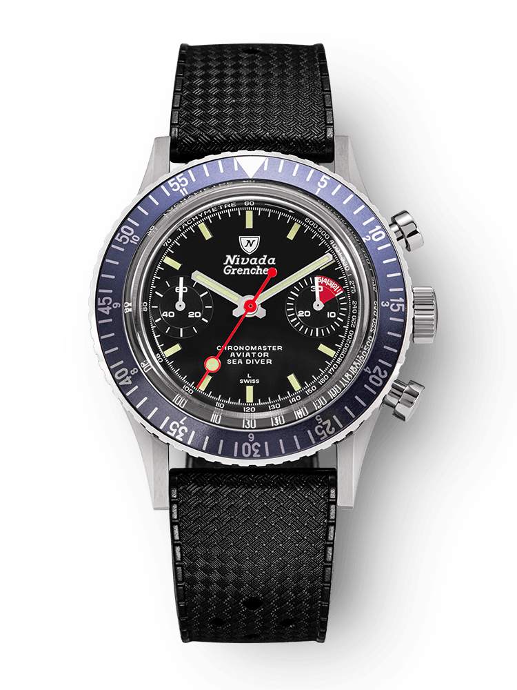 Chronomaster Aviator Sea Diver - Red/Green/Blue & Gmt Bezels - Nivada Grenchen