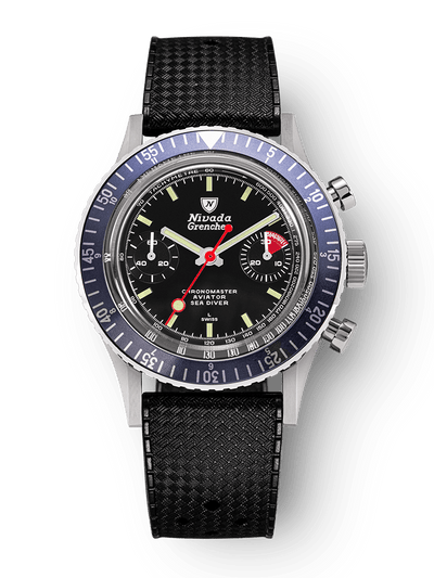 Chronomaster Aviator Sea Diver - Red/Green/Blue & Gmt Bezels - Nivada Grenchen