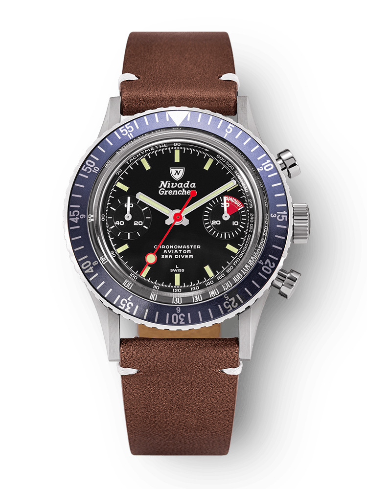 Chronomaster Aviator Sea Diver - Red/Green/Blue & Gmt Bezels - Nivada Grenchen