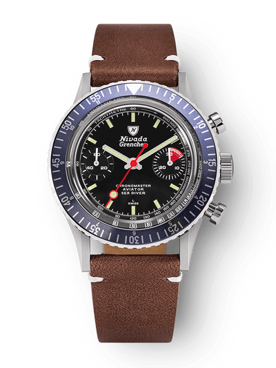 Chronomaster Aviator Sea Diver - Red/Green/Blue & Gmt Bezels - Nivada Grenchen