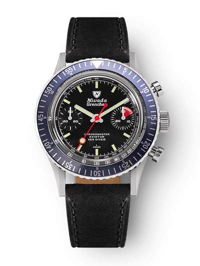 Chronomaster Aviator Sea Diver - Red/Green/Blue & Gmt Bezels - Nivada Grenchen