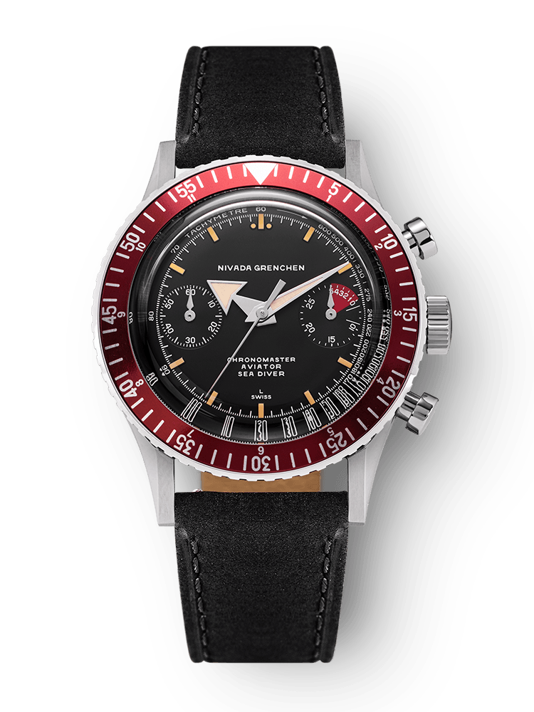 Chronomaster Aviator Sea Diver - Red/Green/Blue & Gmt Bezels - Nivada Grenchen