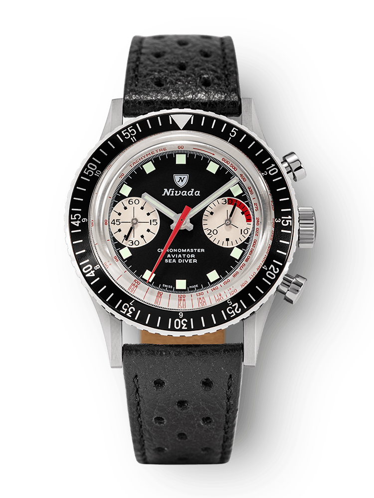 THE "PAUL NEWMAN" REVERSE PANDA - 86019M - Nivada Grenchen