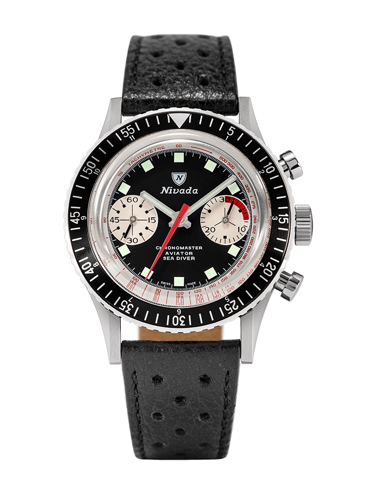 THE "PAUL NEWMAN" REVERSE PANDA - 86019M - Nivada Grenchen