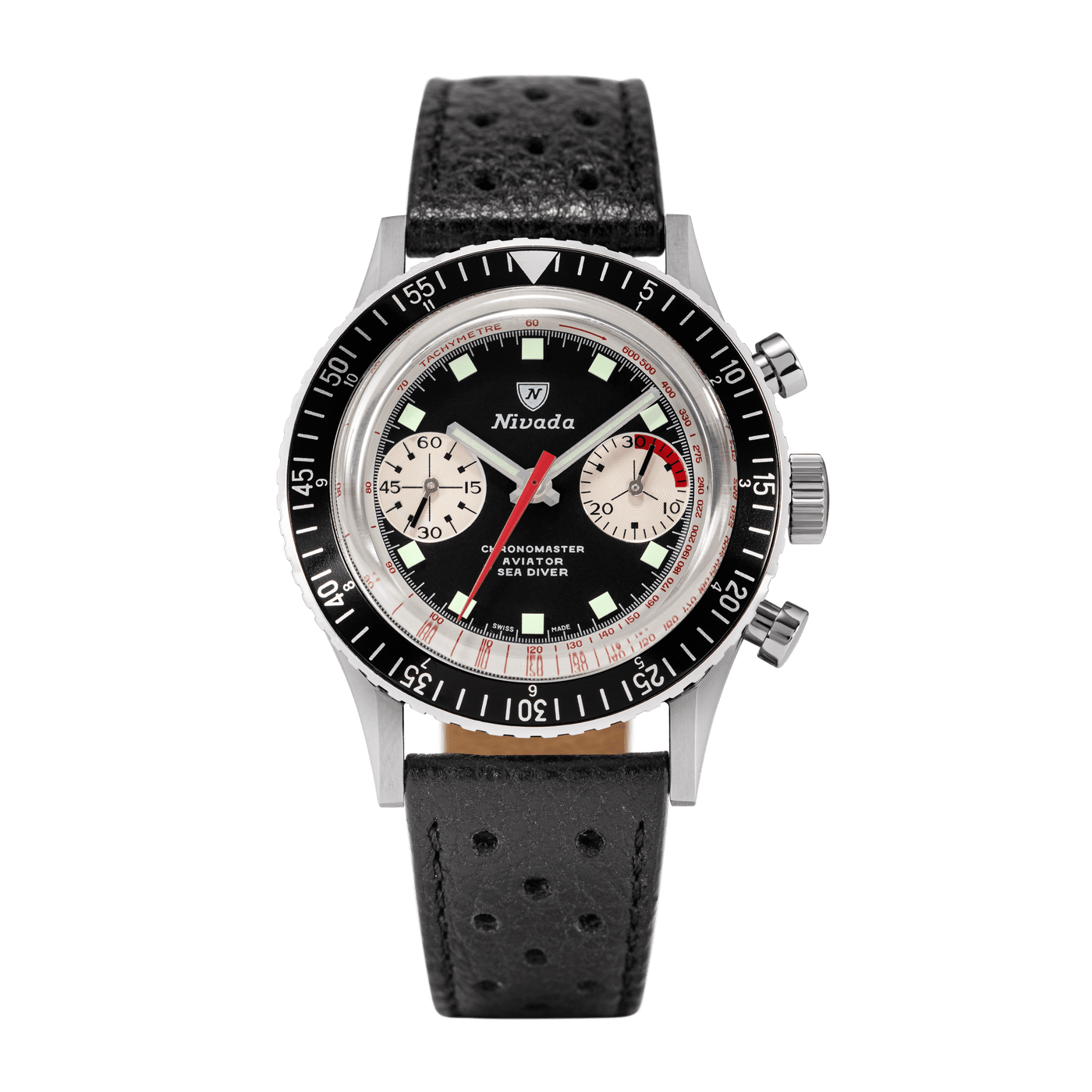 THE "PAUL NEWMAN" REVERSE PANDA - 86019M - Nivada Grenchen