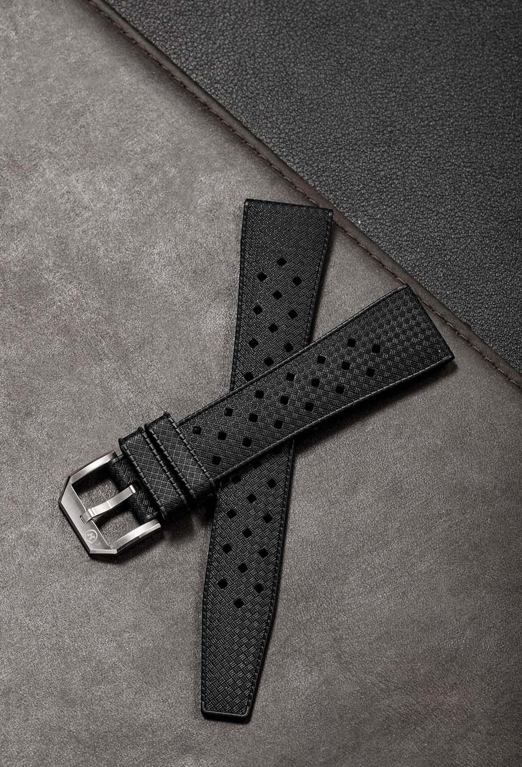 Tropic Black Rubber Strap - Nivada Grenchen